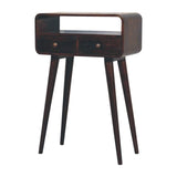 24" Walnut Solid Wood Console Table With Shelf And Two Drawers - HomeRoots - Flyclothing LLC