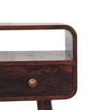 24" Walnut Solid Wood Console Table With Shelf And Two Drawers - HomeRoots - Flyclothing LLC