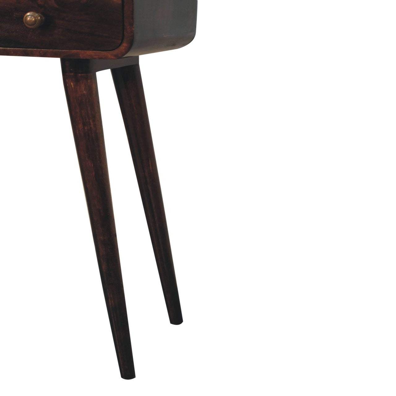 24" Walnut Solid Wood Console Table With Shelf And Two Drawers - HomeRoots - Flyclothing LLC