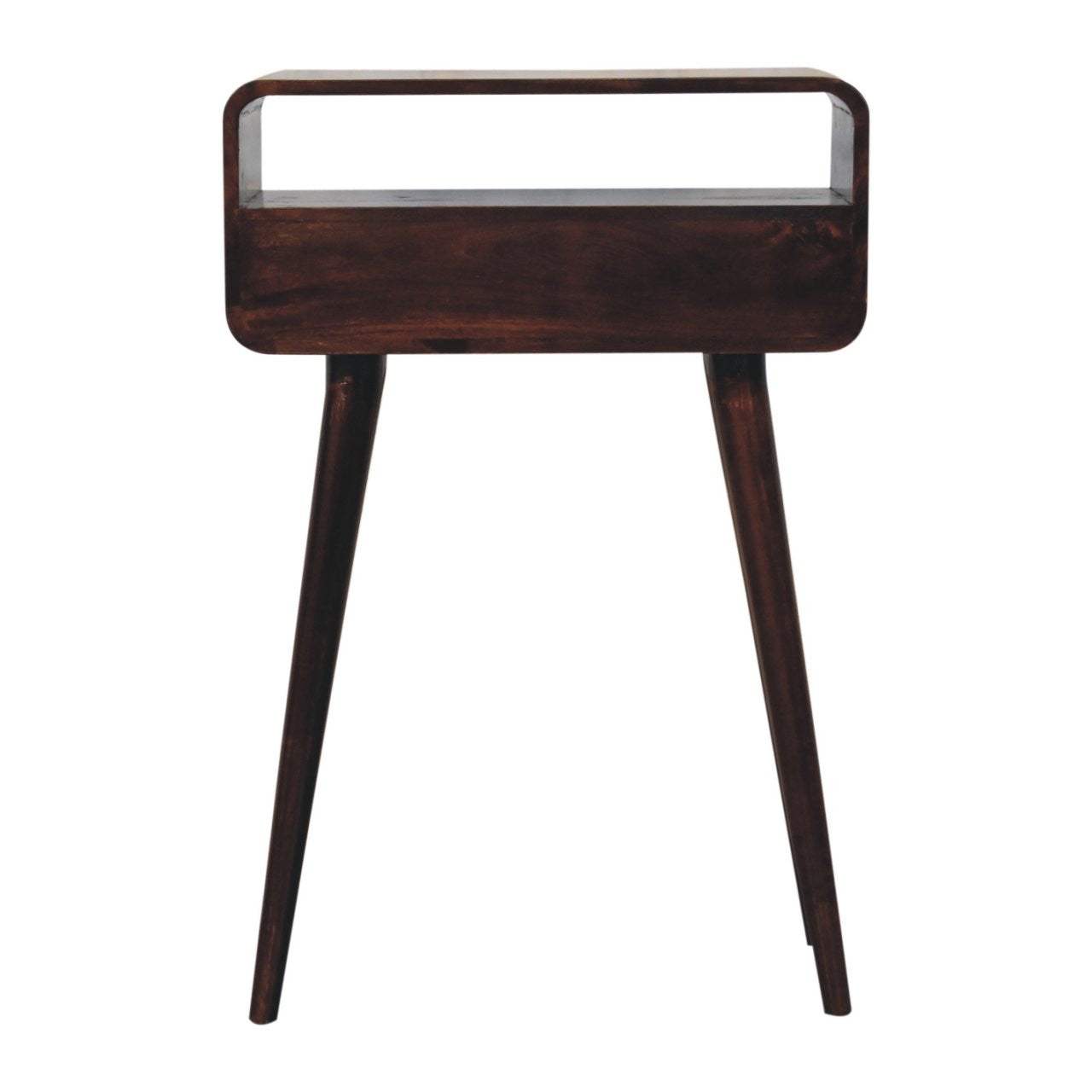 24" Walnut Solid Wood Console Table With Shelf And Two Drawers - HomeRoots - Flyclothing LLC