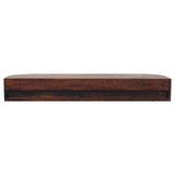 43" Chestnut Solid Wood Floating Console Table With Shelf And Two Drawers - HomeRoots - Flyclothing LLC