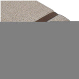 35" Beige and Brown Boucle and Leather Upholstered Bench - HomeRoots - Flyclothing LLC