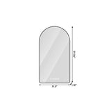 59" Black Aluminum Arch Lighted Framed Anti Fog Bathroom Vanity Mirror - HomeRoots - Flyclothing LLC