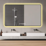 32" Black Aluminum Lighted Framed Anti Fog Bathroom Vanity Mirror - HomeRoots - Flyclothing LLC