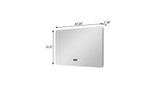 32" Black Aluminum Lighted Framed Anti Fog Bathroom Vanity Mirror - HomeRoots - Flyclothing LLC