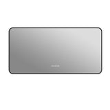 24" Black Aluminum Lighted Framed Anti Fog Bathroom Vanity Mirror - HomeRoots - Flyclothing LLC