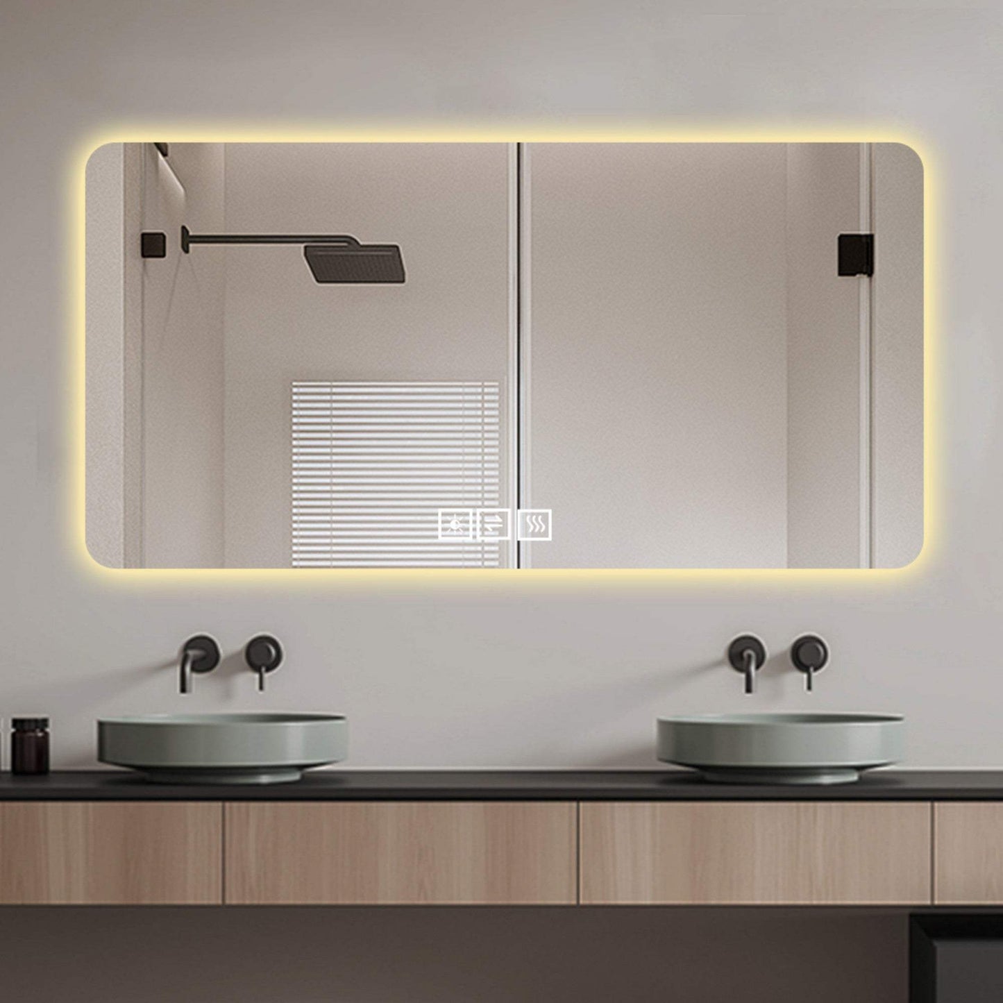 28" Lighted Frameless Anti Fog Bathroom Vanity Mirror - HomeRoots - Flyclothing LLC