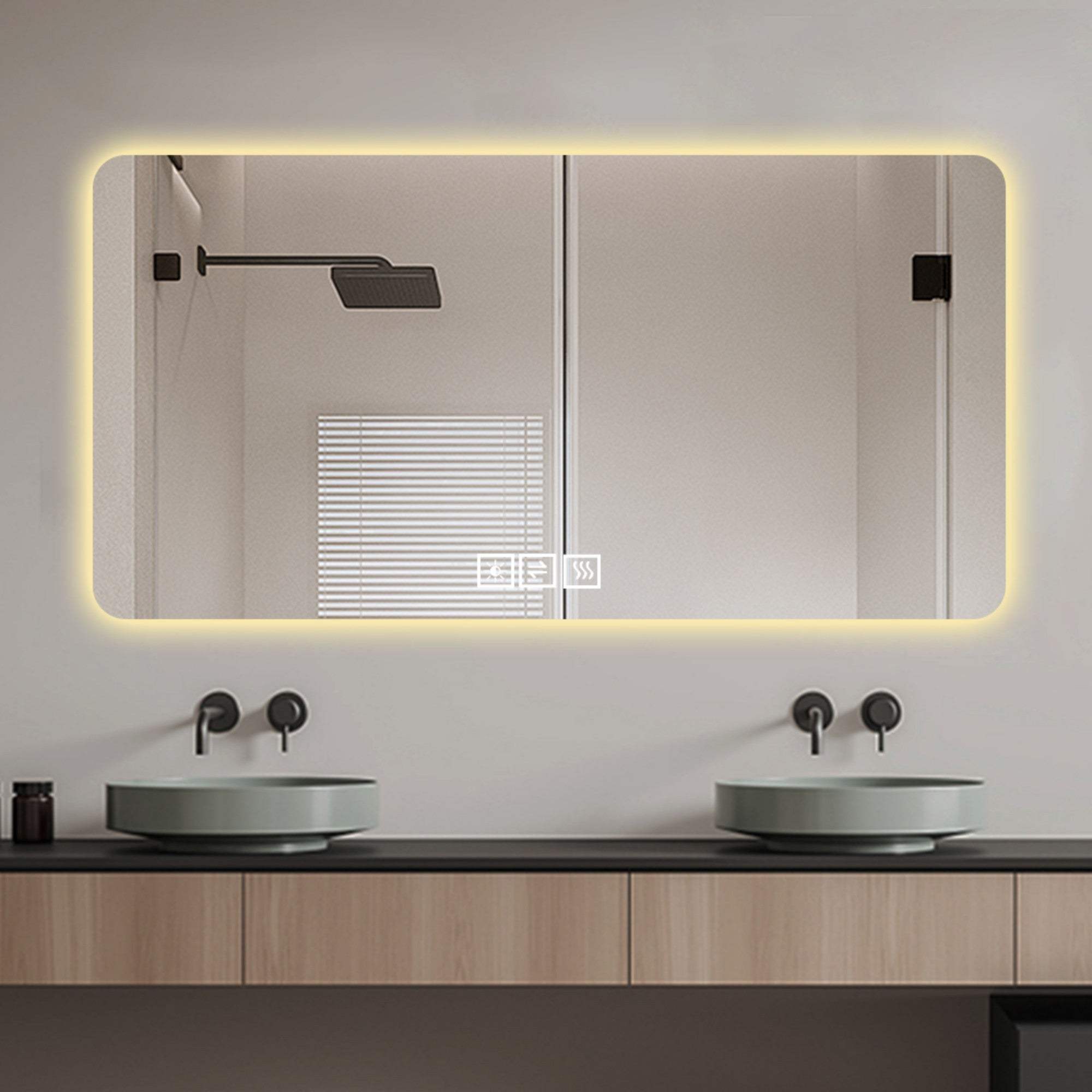 28" Lighted Frameless Anti Fog Bathroom Vanity Mirror - HomeRoots - Flyclothing LLC