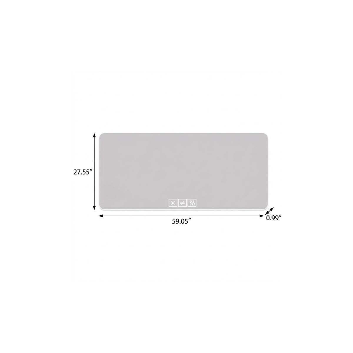 28" Lighted Frameless Anti Fog Bathroom Vanity Mirror - HomeRoots - Flyclothing LLC