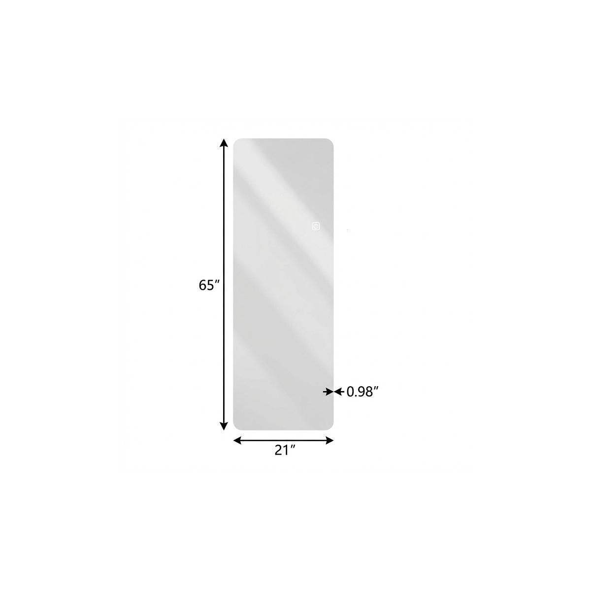 65" Lighted Frameless Anti Fog Full Length Hanging Mirror - HomeRoots - Flyclothing LLC