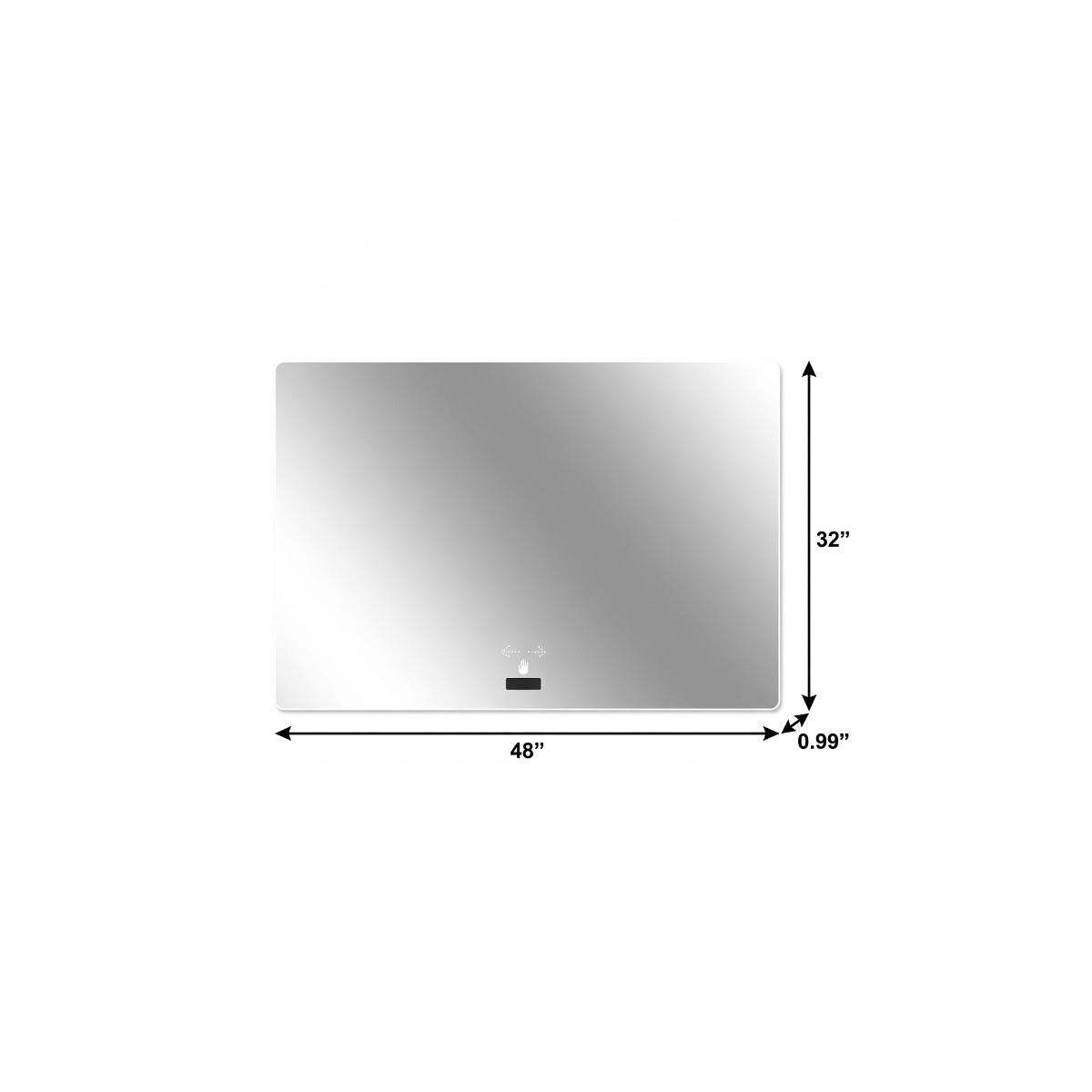 32" Lighted Frameless Anti Fog Bathroom Vanity Mirror - HomeRoots - Flyclothing LLC
