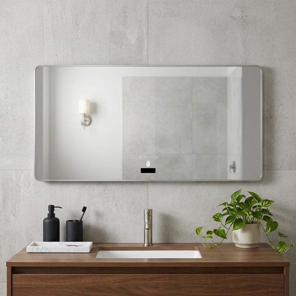 32" Lighted Frameless Anti Fog Bathroom Vanity Mirror - HomeRoots - Flyclothing LLC