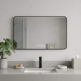 39" Black Aluminum Lighted Framed Anti Fog Bathroom Vanity Mirror - HomeRoots - Flyclothing LLC