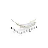 Ivory Single Spreader Bar Hammock With Lace - HomeRoots - Flyclothing LLC