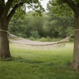 Off White Single Spreader Bar Hammock - HomeRoots - Flyclothing LLC