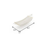 Off White Single Spreader Bar Hammock - HomeRoots - Flyclothing LLC