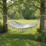 Gray Single Spreader Bar Hammock With Tassels - HomeRoots - Flyclothing LLC