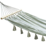 Gray Single Spreader Bar Hammock With Tassels - HomeRoots - Flyclothing LLC