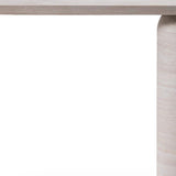 60" Beige Genuine Marble Pedestal Console Table - HomeRoots - Flyclothing LLC