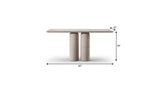 60" Beige Genuine Marble Pedestal Console Table - HomeRoots - Flyclothing LLC