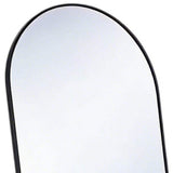 59" Black Aluminum Arch Freestanding And Wall Mounted Framed Full Length Mirror - HomeRoots - Flyclothing LLC