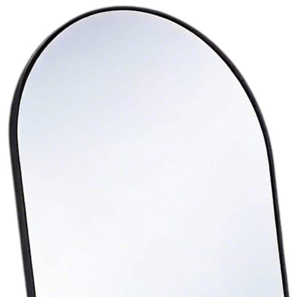 59" Black Aluminum Arch Freestanding And Wall Mounted Framed Full Length Mirror - HomeRoots - Flyclothing LLC
