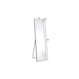 59" Black Aluminum Freestanding And Wall Mounted Framed Full Length Mirror - HomeRoots - Flyclothing LLC