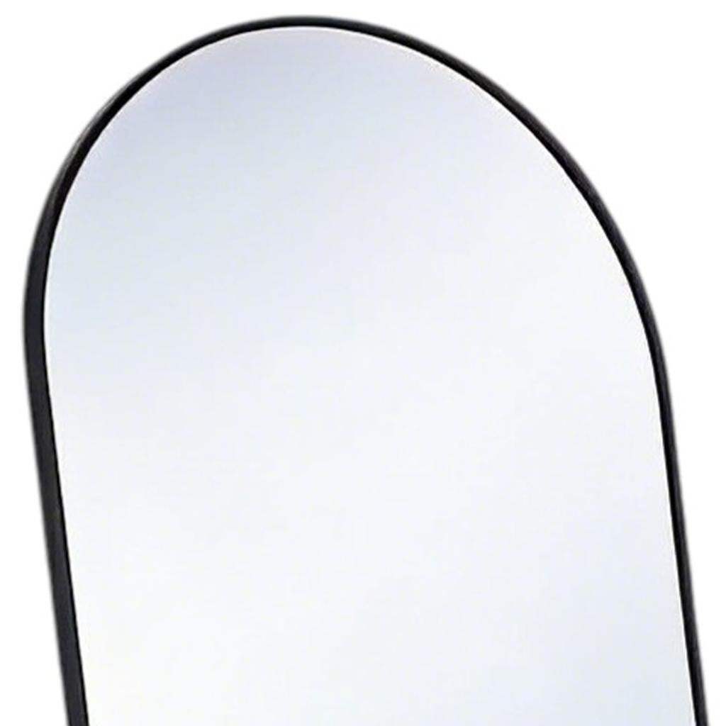 64" Black Aluminum Arch Freestanding And Wall Mounted Framed Full Length Mirror - HomeRoots - Flyclothing LLC