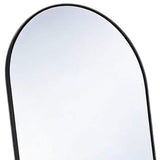 64" Black Aluminum Arch Freestanding And Wall Mounted Framed Full Length Mirror - HomeRoots - Flyclothing LLC