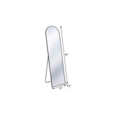 64" Black Aluminum Arch Freestanding And Wall Mounted Framed Full Length Mirror - HomeRoots - Flyclothing LLC