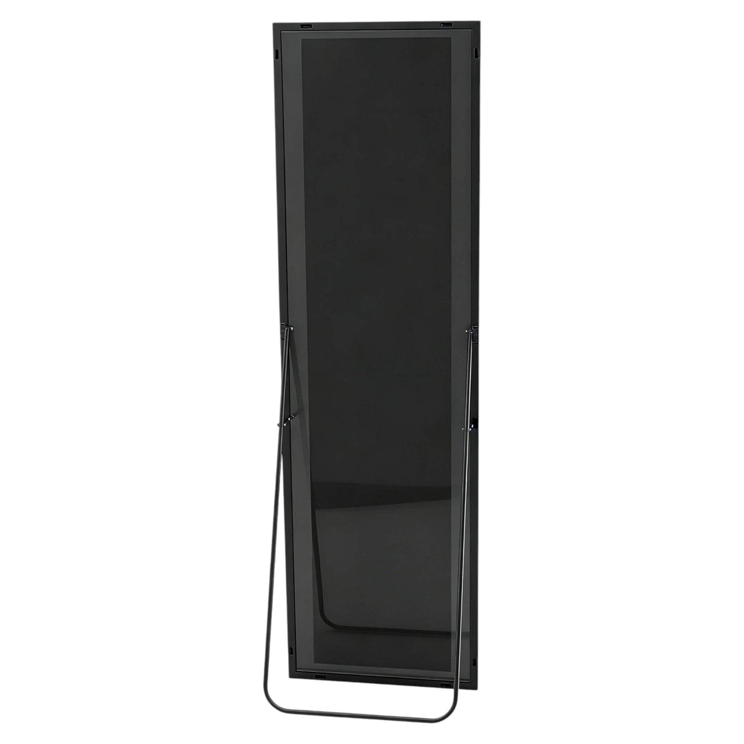 64" Black Aluminum Freestanding And Wall Mounted Framed Full Length Mirror - HomeRoots - Flyclothing LLC