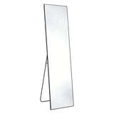 64" Black Aluminum Freestanding And Wall Mounted Framed Full Length Mirror - HomeRoots - Flyclothing LLC