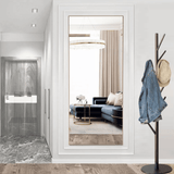 64" Gold Aluminum Freestanding And Wall Mounted Framed Full Length Mirror - HomeRoots - Flyclothing LLC