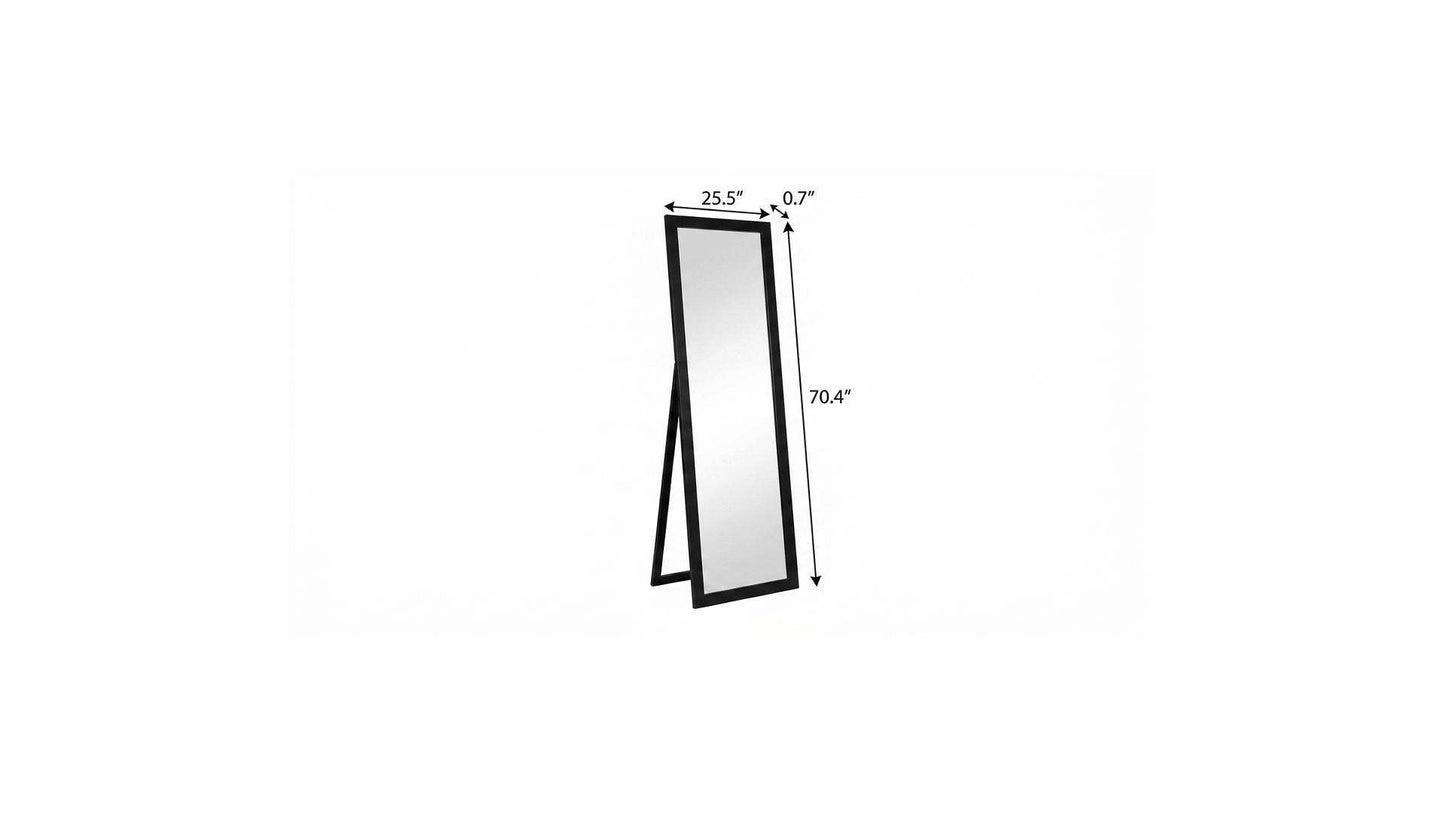 70" Black Aluminum Freestanding And Wall Mounted Framed Full Length Mirror - HomeRoots - Flyclothing LLC