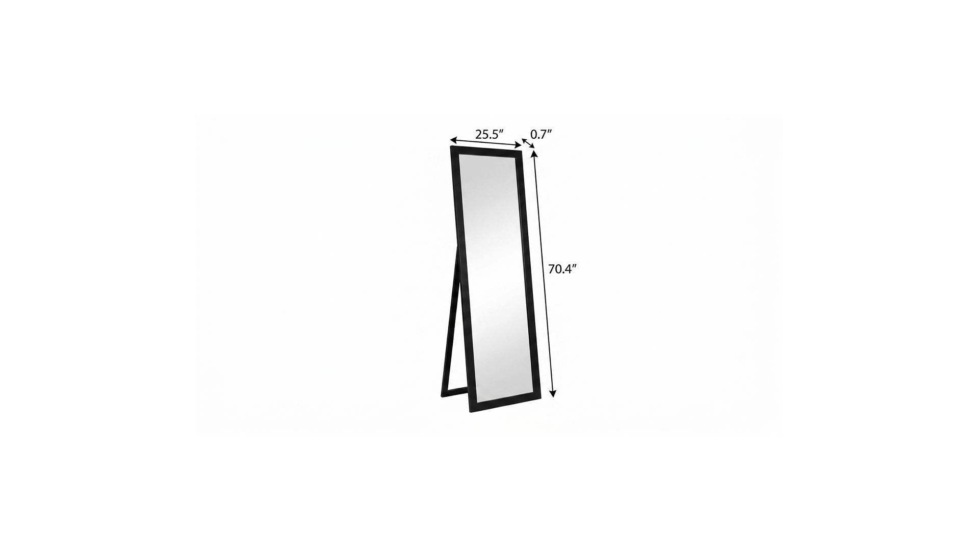 70" Black Aluminum Freestanding And Wall Mounted Framed Full Length Mirror - HomeRoots - Flyclothing LLC