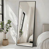 70" Black Aluminum Freestanding And Wall Mounted Framed Full Length Mirror - HomeRoots - Flyclothing LLC
