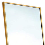 70" Gold Aluminum Freestanding And Wall Mounted Framed Full Length Mirror - HomeRoots - Flyclothing LLC