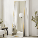 70" Gold Aluminum Freestanding And Wall Mounted Framed Full Length Mirror - HomeRoots - Flyclothing LLC