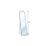 70" Black Aluminum Arch Freestanding And Wall Mounted Framed Full Length Mirror - HomeRoots - Flyclothing LLC