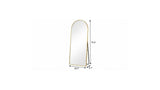 70" Gold Aluminum Arch Freestanding And Wall Mounted Framed Full Length Mirror - HomeRoots - Flyclothing LLC