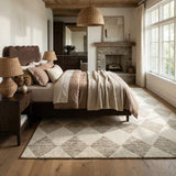 10' X 14' Brown And Beige Geometric Area Rug - HomeRoots - Flyclothing LLC