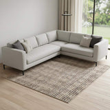 10' X 14' Brown And Gray Geometric Area Rug - HomeRoots - Flyclothing LLC
