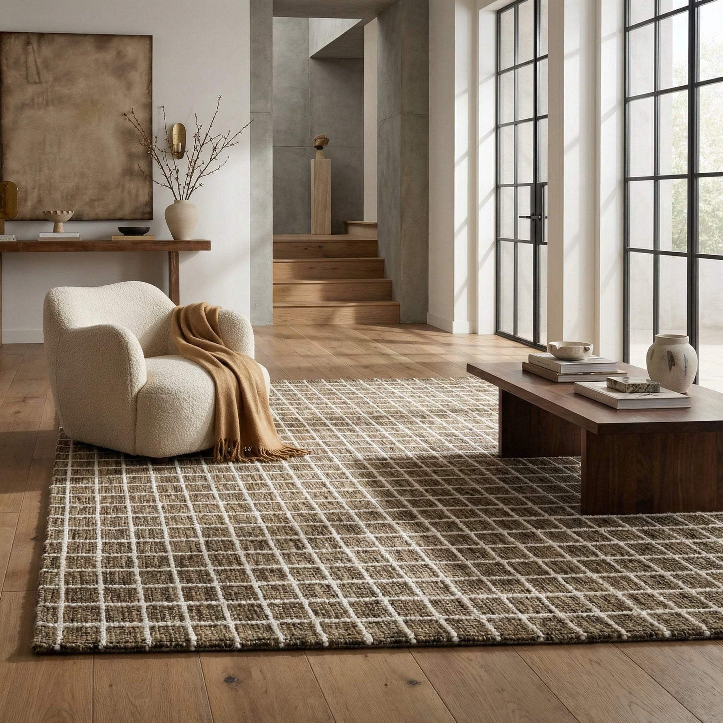 10' X 14' Brown And Gray Geometric Area Rug - HomeRoots - Flyclothing LLC