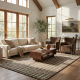 10' X 14' Brown And Gray Geometric Area Rug - HomeRoots - Flyclothing LLC