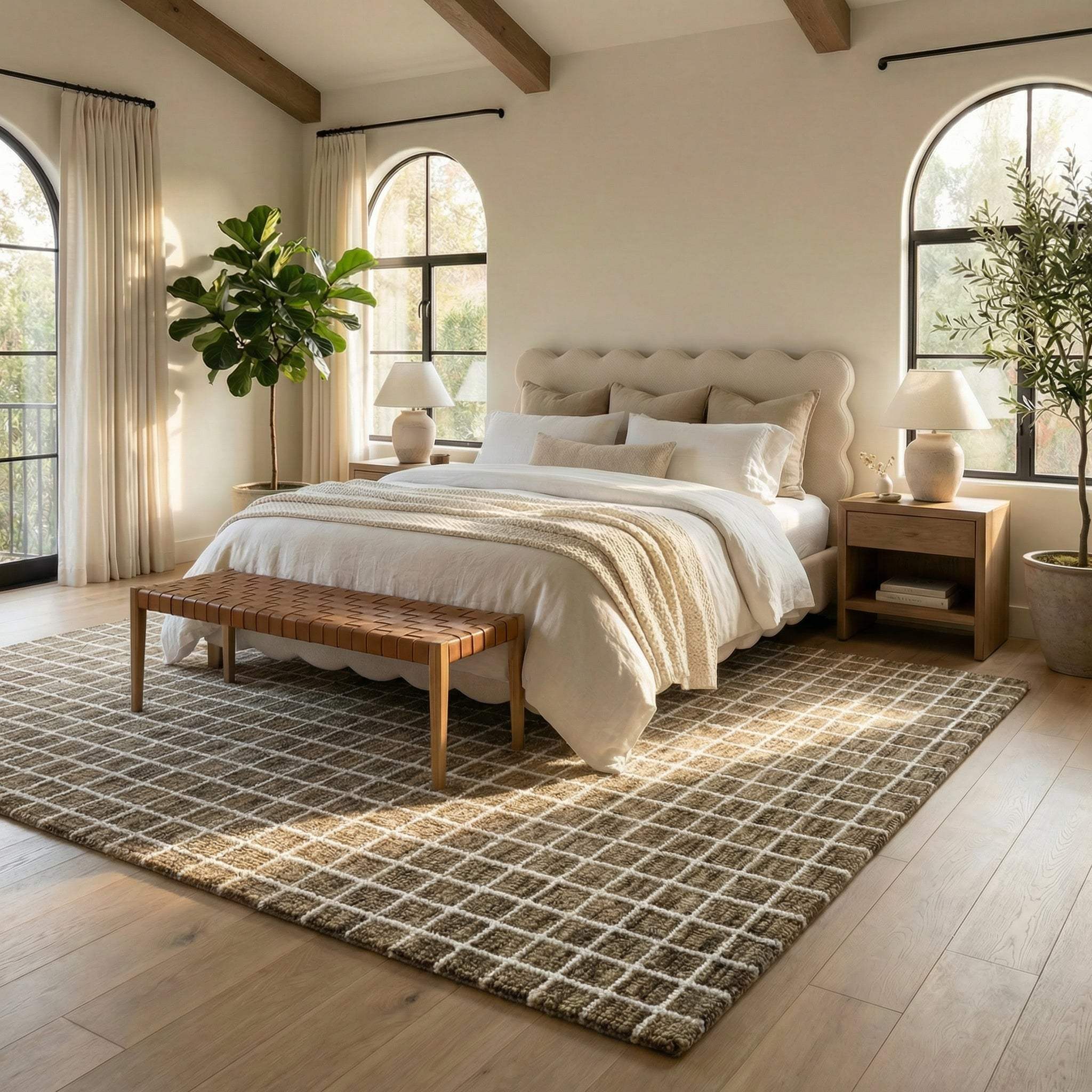 10' X 14' Brown And Gray Geometric Area Rug - HomeRoots - Flyclothing LLC