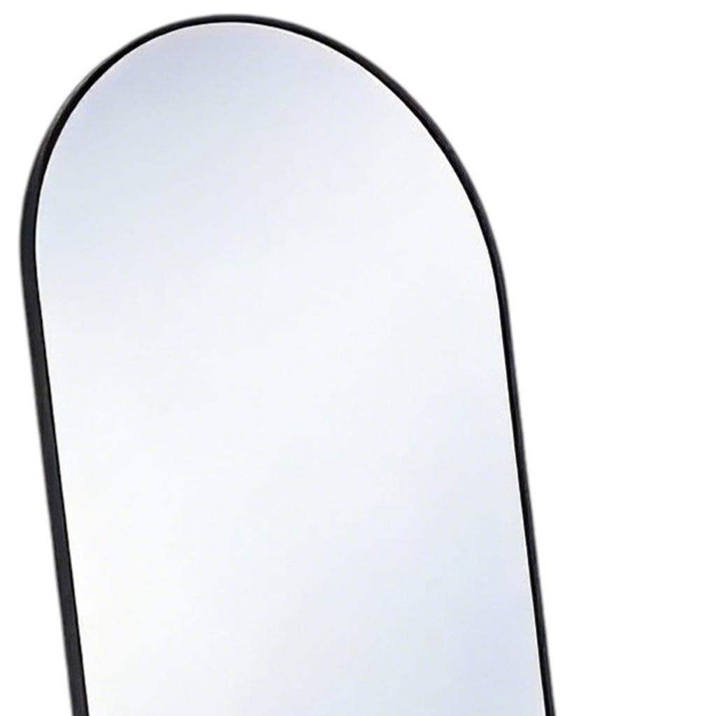 56" Black Aluminum Arch Freestanding And Wall Mounted Framed Full Length Mirror - HomeRoots - Flyclothing LLC