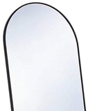 56" Black Aluminum Arch Freestanding And Wall Mounted Framed Full Length Mirror - HomeRoots - Flyclothing LLC
