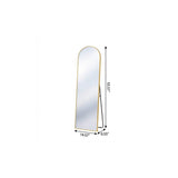 56" Gold Aluminum Arch Freestanding And Wall Mounted Framed Full Length Mirror - HomeRoots - Flyclothing LLC