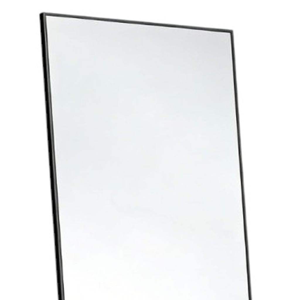 56" Black Aluminum Freestanding And Wall Mounted Framed Full Length Mirror - HomeRoots - Flyclothing LLC