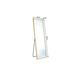 56" Gold Aluminum Freestanding And Wall Mounted Framed Full Length Mirror - HomeRoots - Flyclothing LLC
